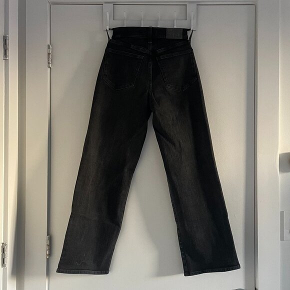 Madewell Perfect Vintage Wide-Leg Jean in Black Rinse Wash - Picture 4 of 7